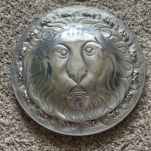 Arthur Court Other - ARTHUR COURT RARE LION & ZODIAC CASSEROLE PLATE GLASS & ALUMINUM 1984